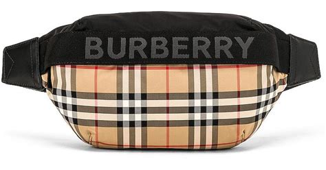 burberry black fanny pack|Burberry sonny belt bag.